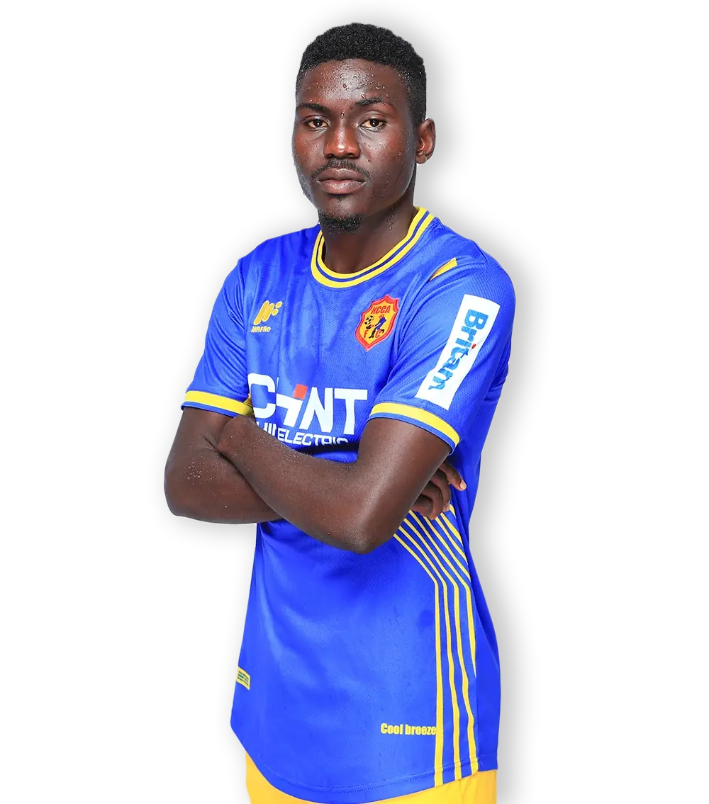 A footballer in a MAFRO kit